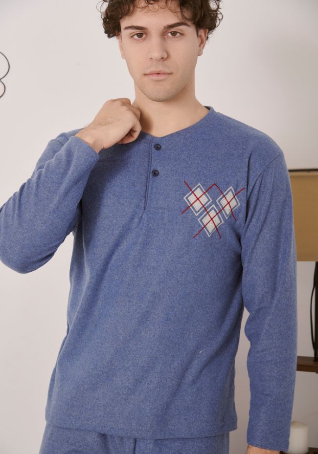 Men's pajamas with diamond design